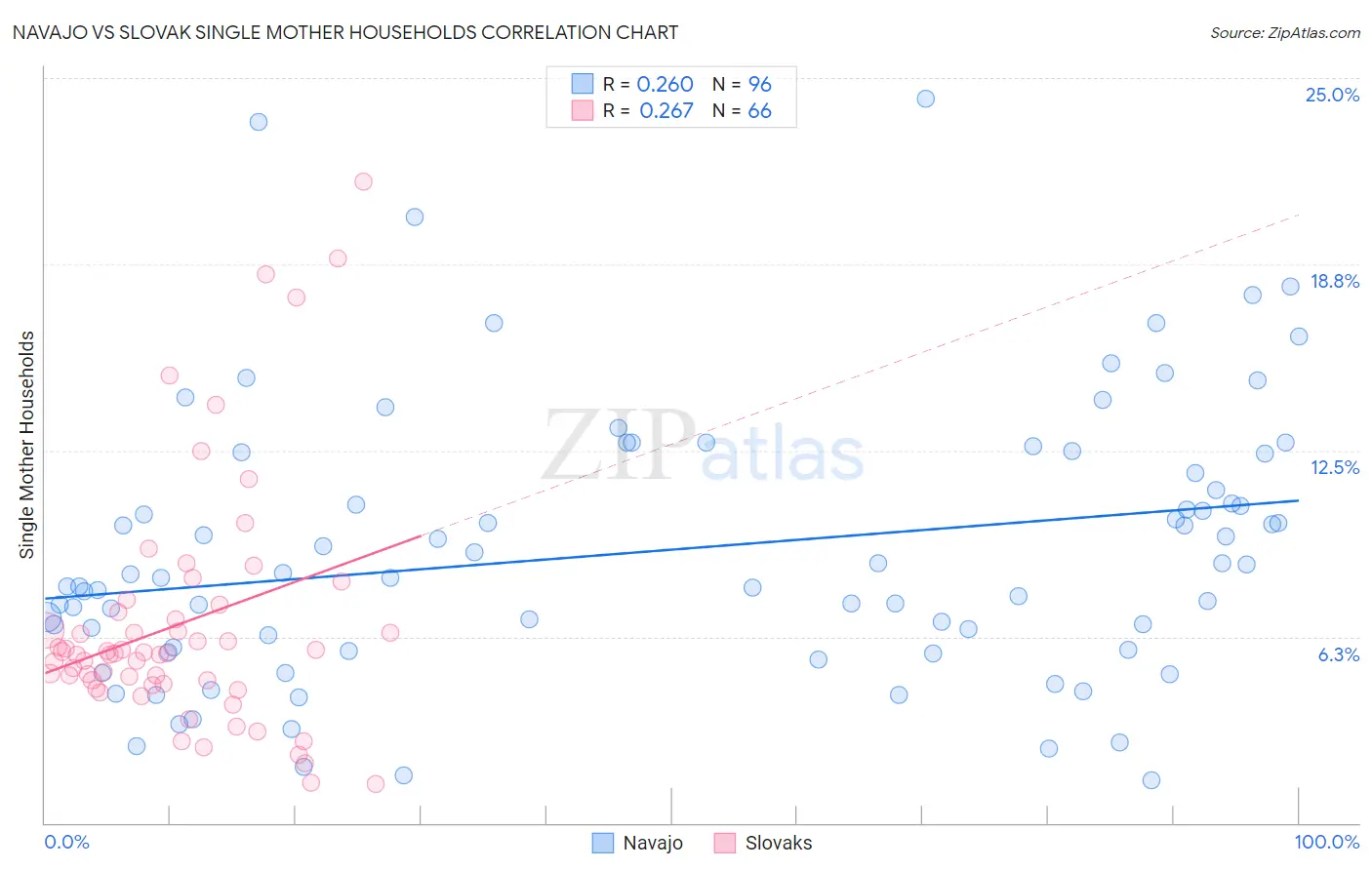 Navajo vs Slovak Single Mother Households
