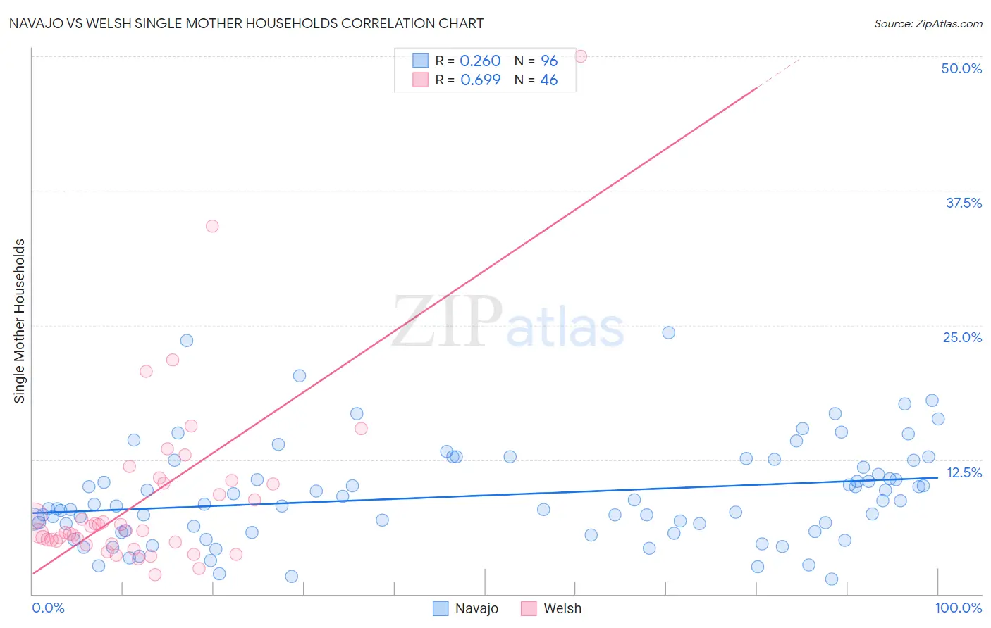 Navajo vs Welsh Single Mother Households