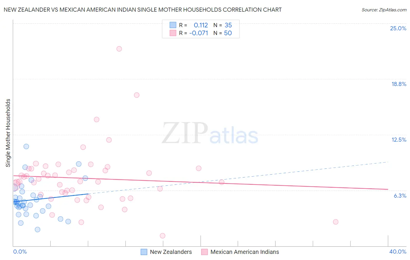 New Zealander vs Mexican American Indian Single Mother Households