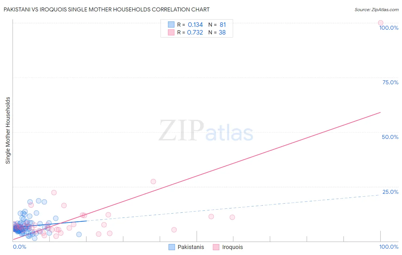 Pakistani vs Iroquois Single Mother Households