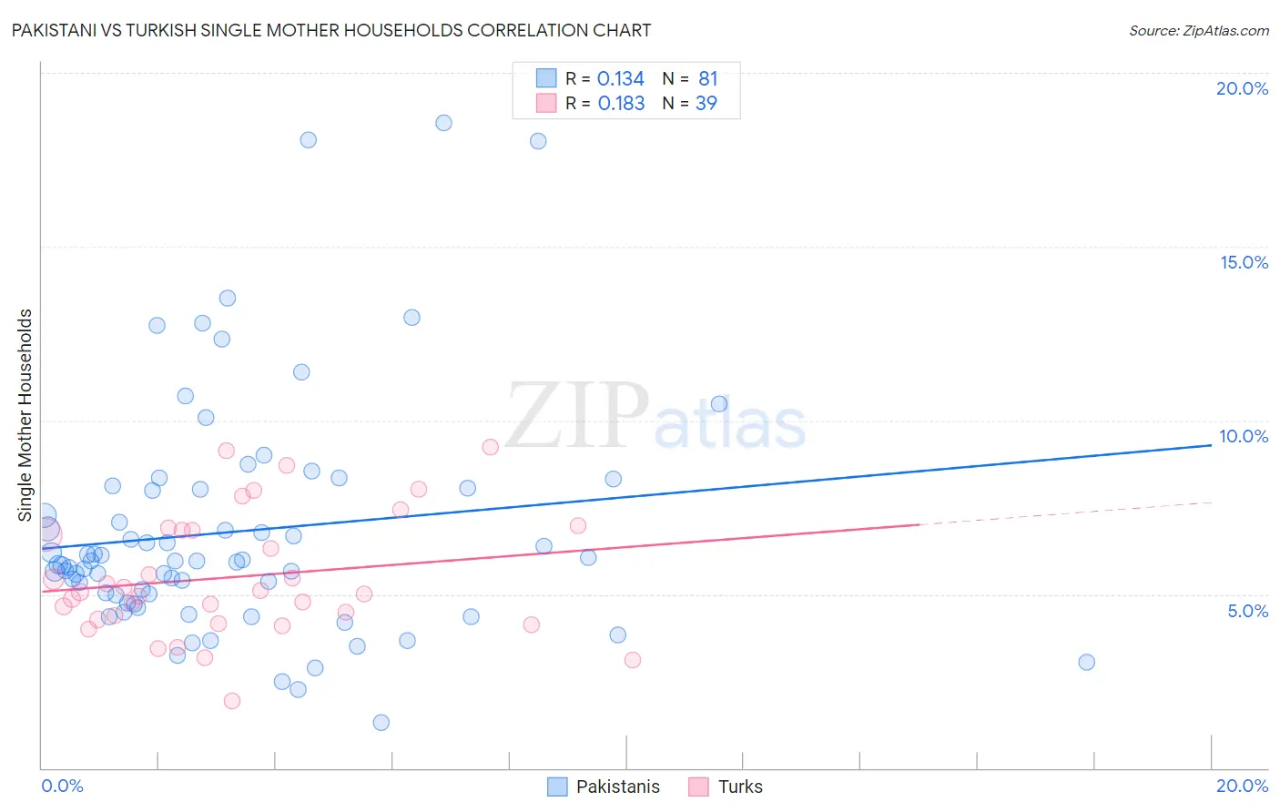 Pakistani vs Turkish Single Mother Households