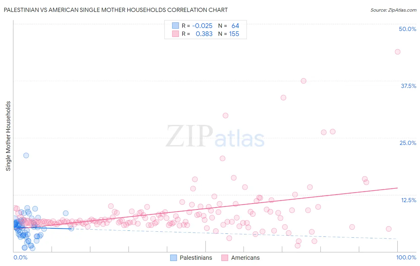 Palestinian vs American Single Mother Households