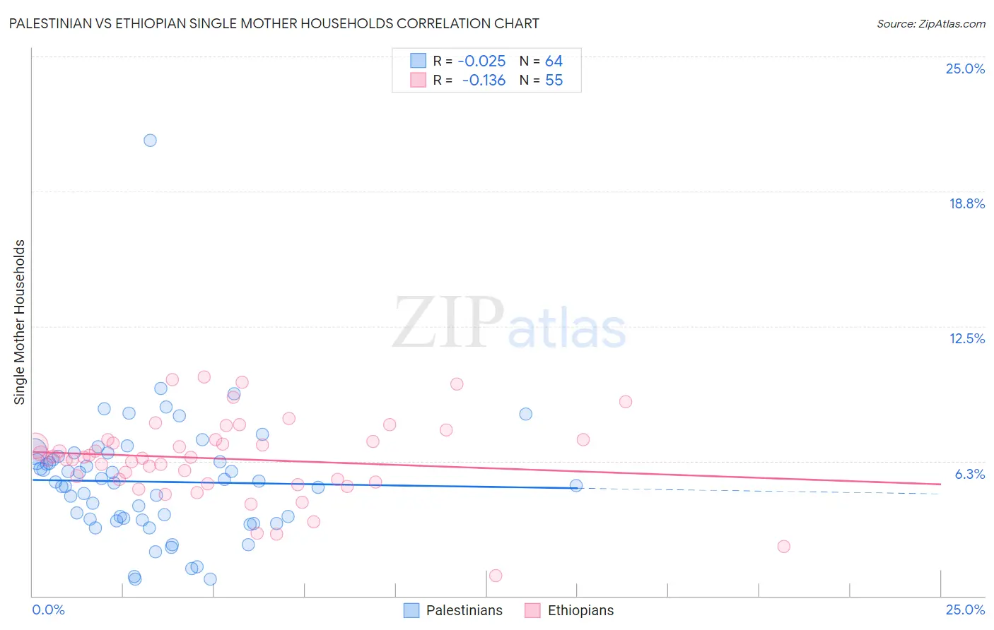 Palestinian vs Ethiopian Single Mother Households