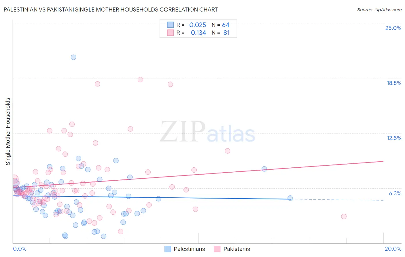 Palestinian vs Pakistani Single Mother Households