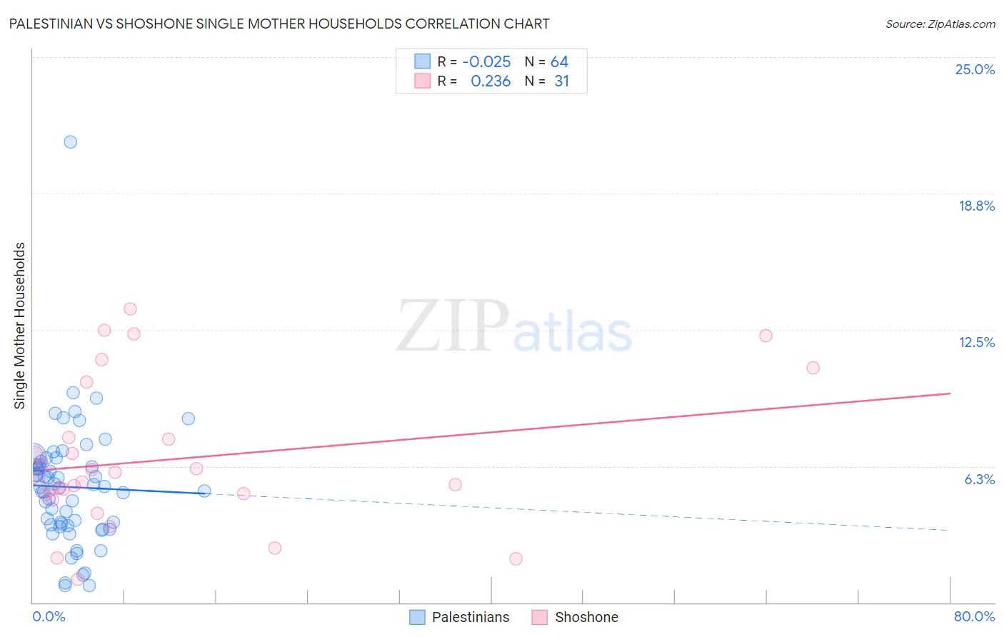 Palestinian vs Shoshone Single Mother Households
