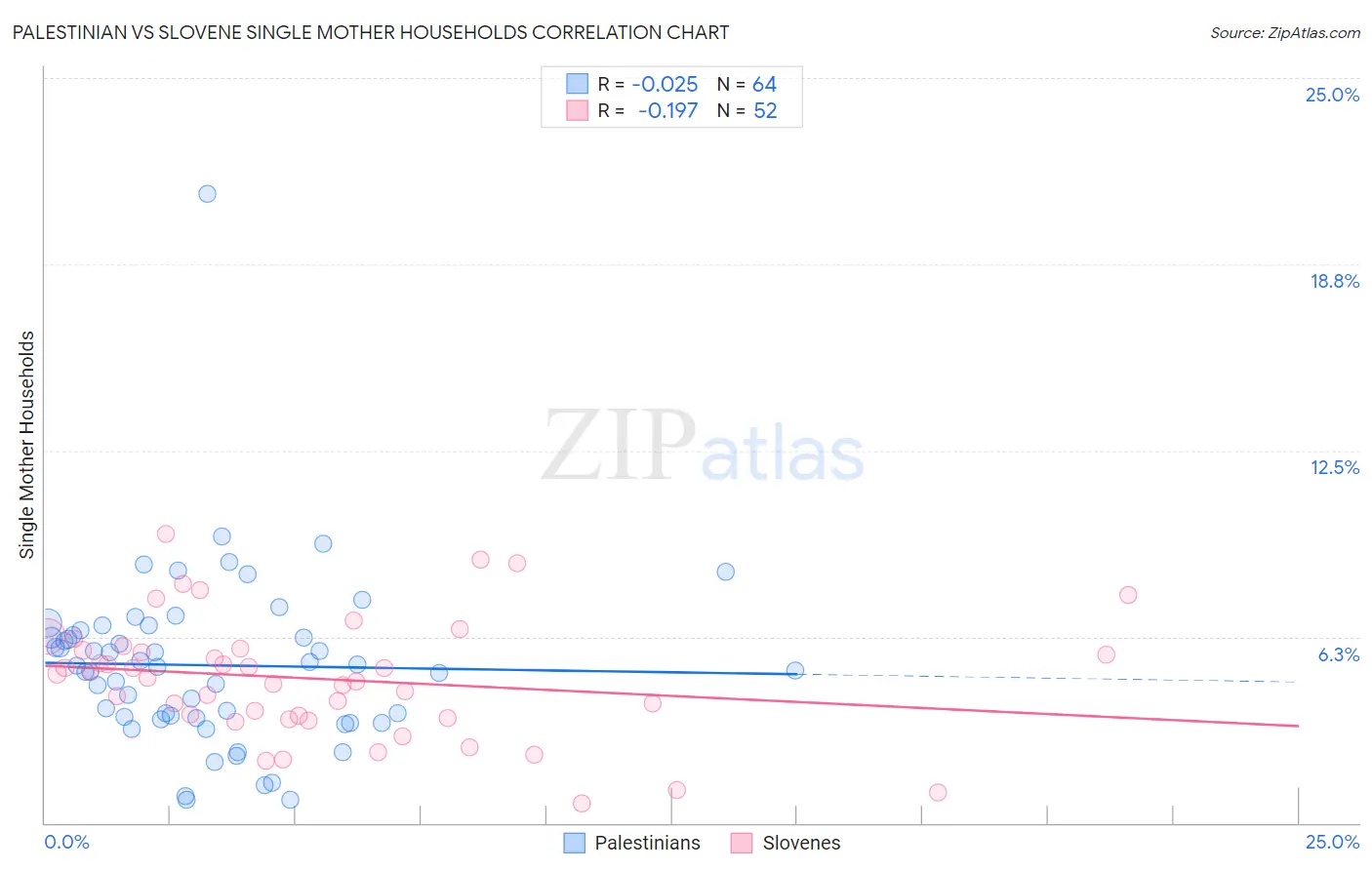 Palestinian vs Slovene Single Mother Households