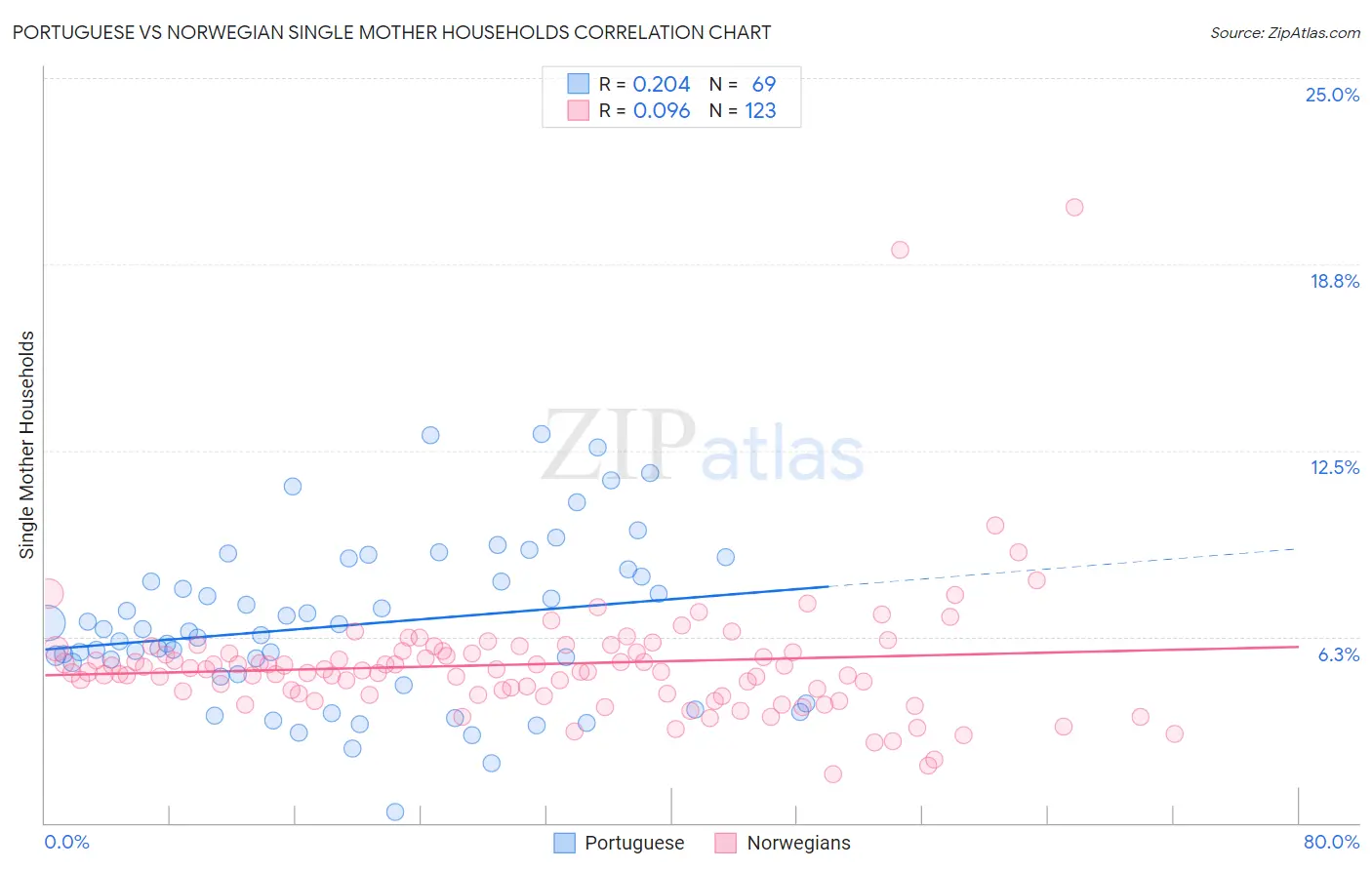 Portuguese vs Norwegian Single Mother Households