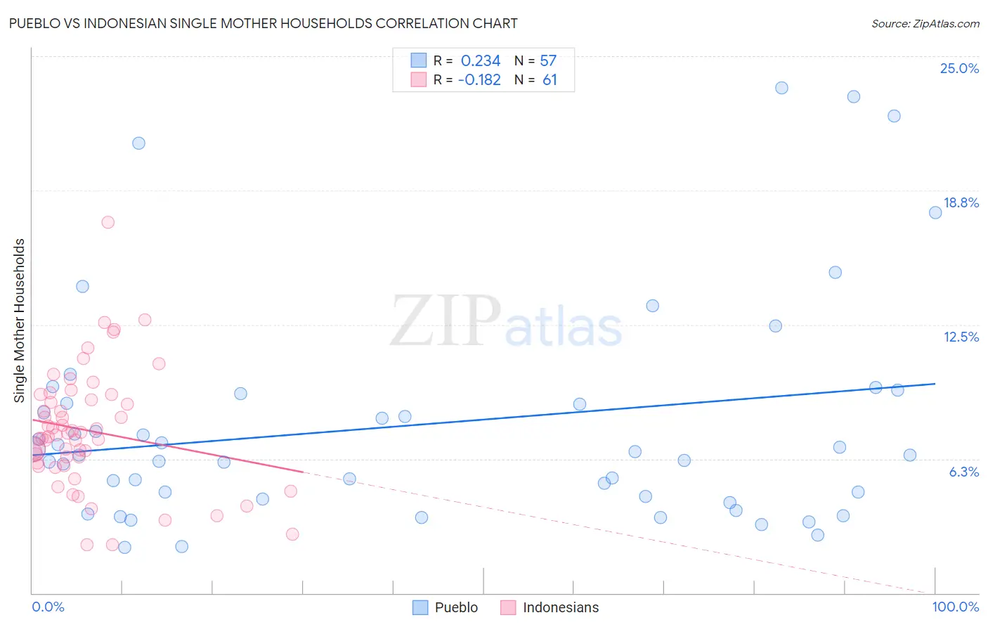 Pueblo vs Indonesian Single Mother Households
