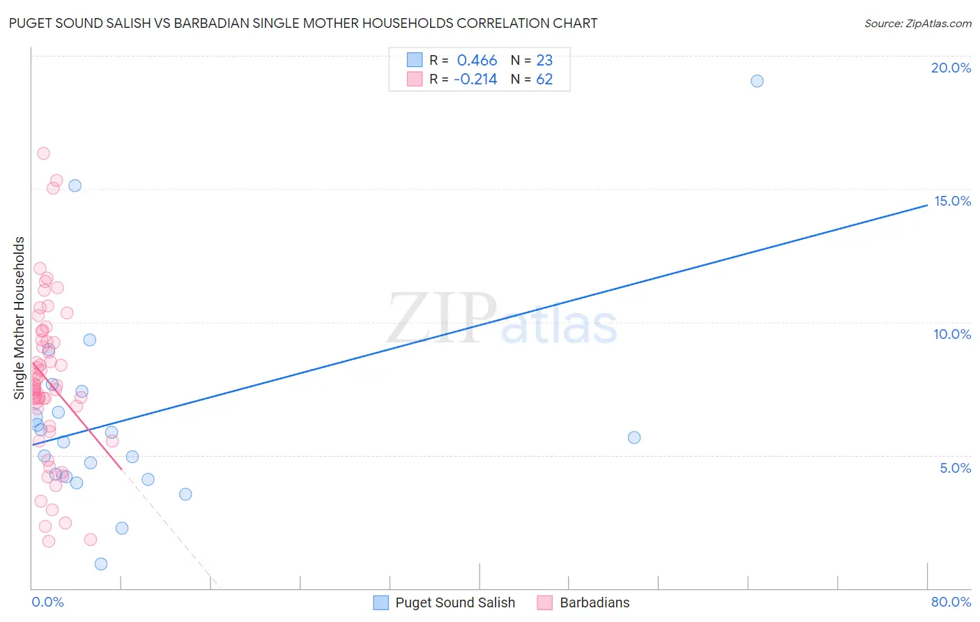 Puget Sound Salish vs Barbadian Single Mother Households
