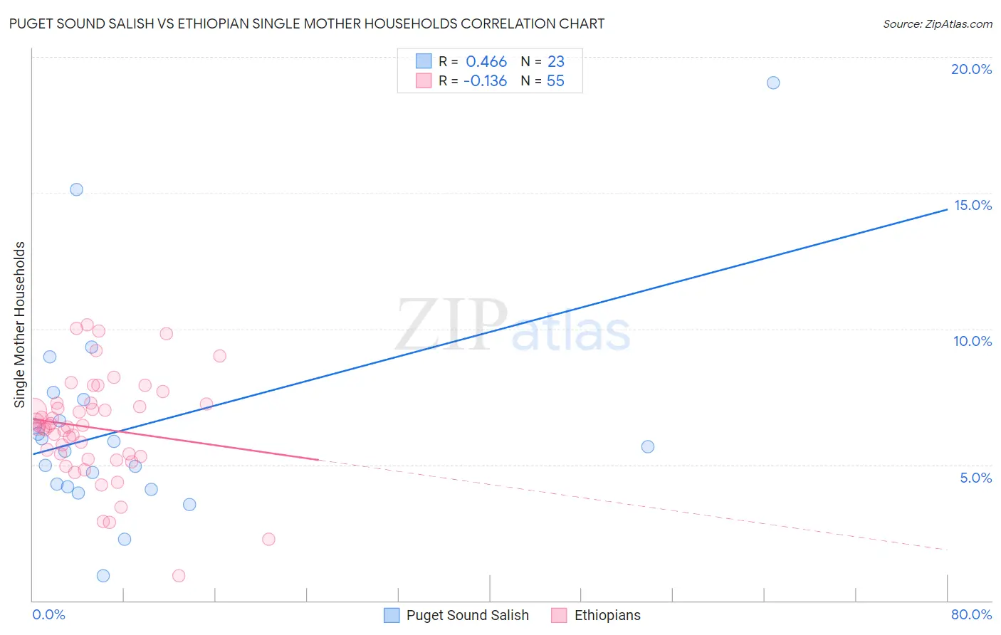 Puget Sound Salish vs Ethiopian Single Mother Households