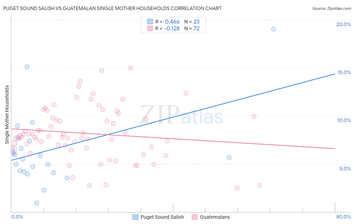 Puget Sound Salish vs Guatemalan Single Mother Households