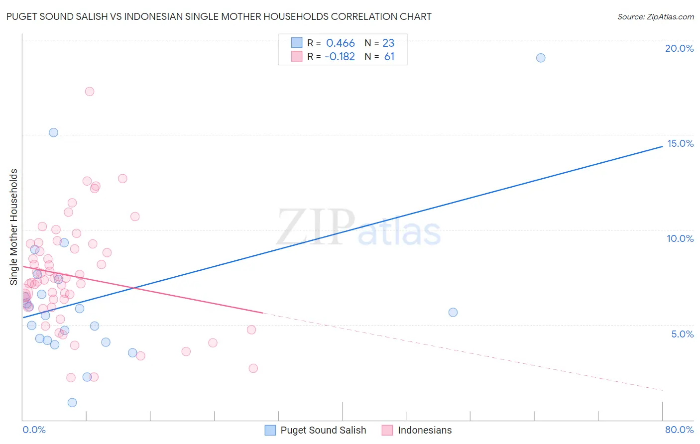 Puget Sound Salish vs Indonesian Single Mother Households