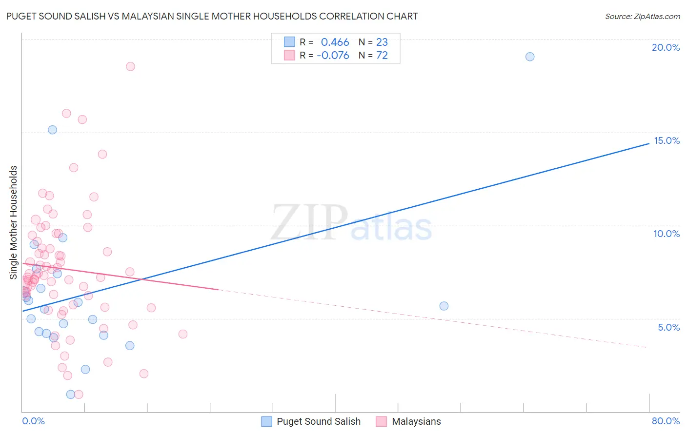 Puget Sound Salish vs Malaysian Single Mother Households