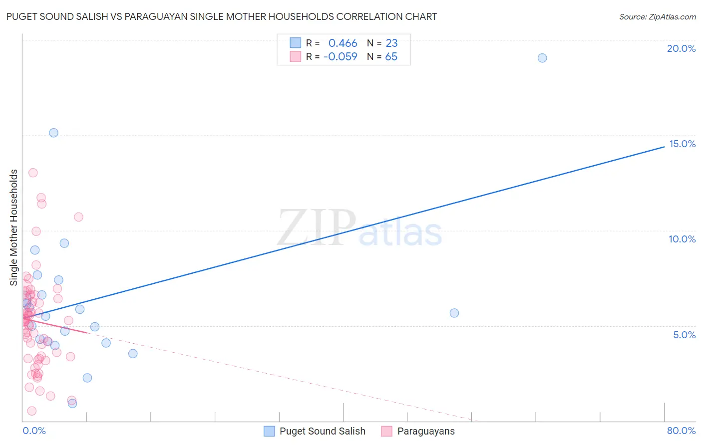 Puget Sound Salish vs Paraguayan Single Mother Households