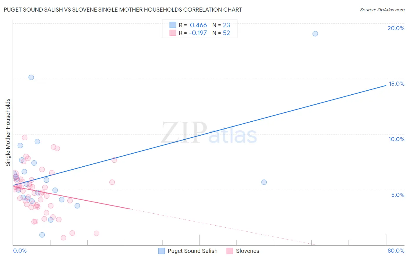 Puget Sound Salish vs Slovene Single Mother Households