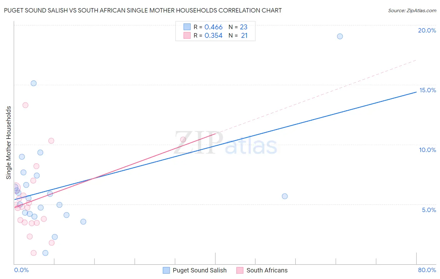 Puget Sound Salish vs South African Single Mother Households