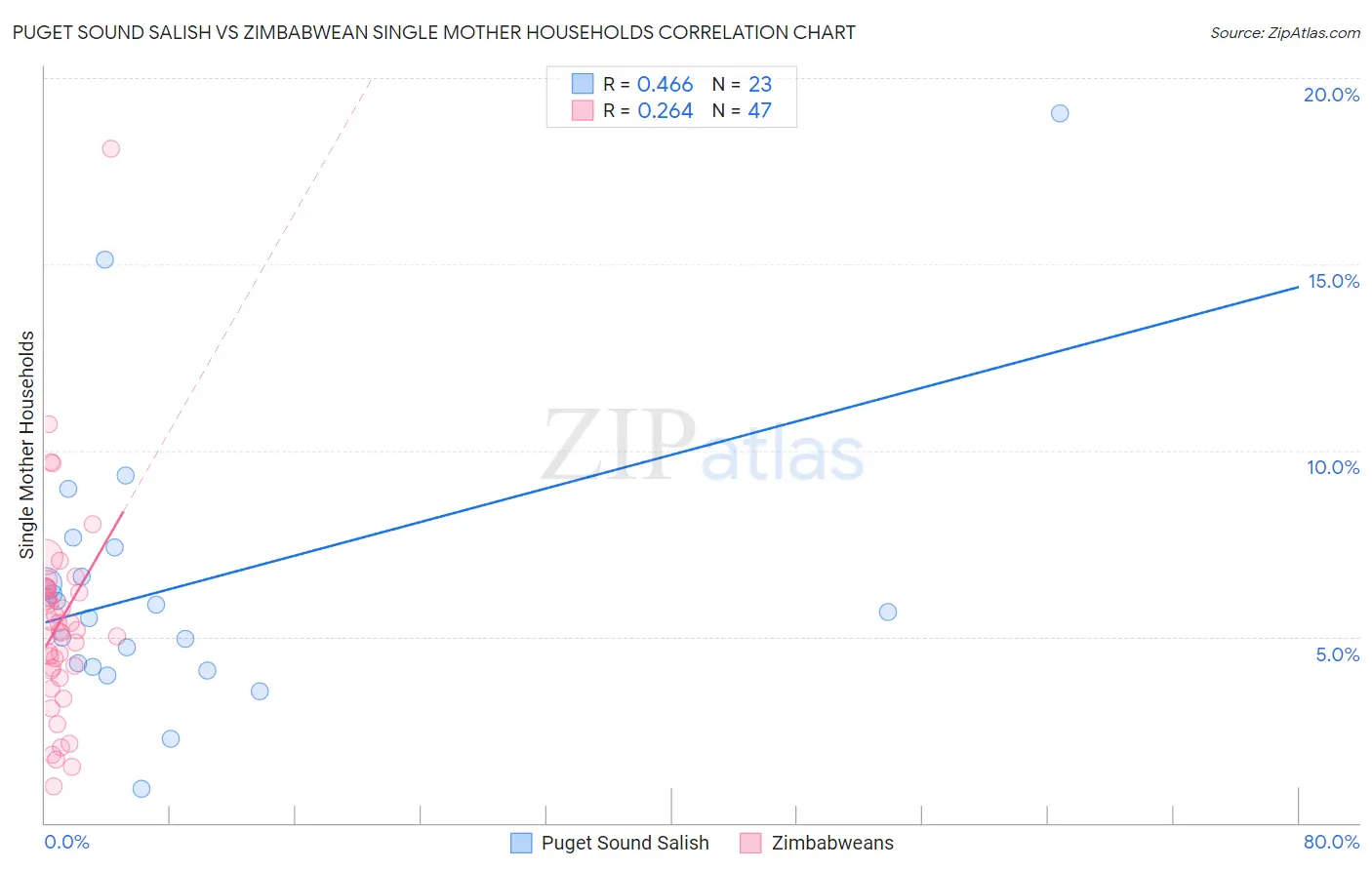 Puget Sound Salish vs Zimbabwean Single Mother Households