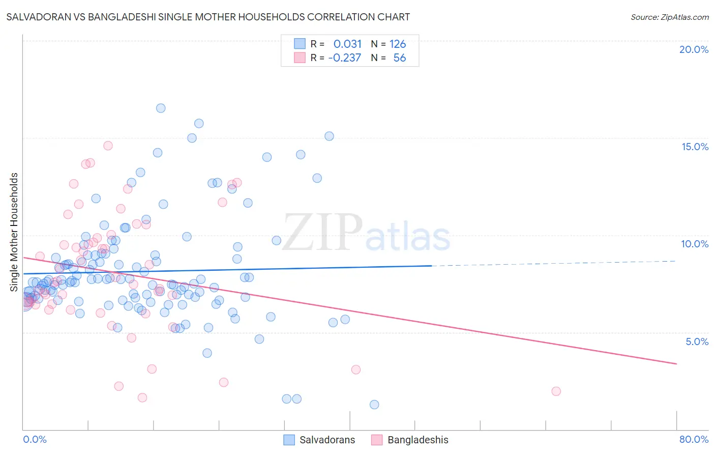 Salvadoran vs Bangladeshi Single Mother Households