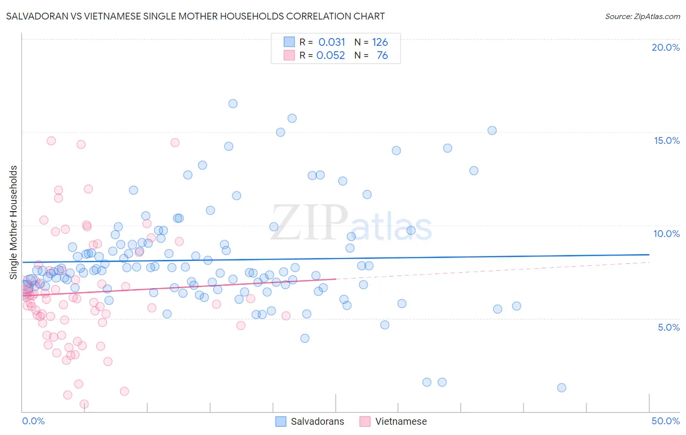 Salvadoran vs Vietnamese Single Mother Households