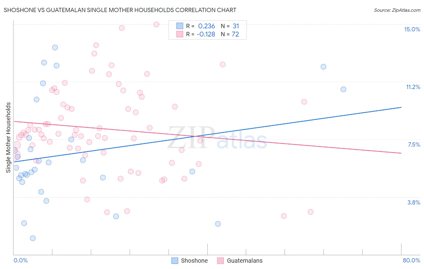 Shoshone vs Guatemalan Single Mother Households