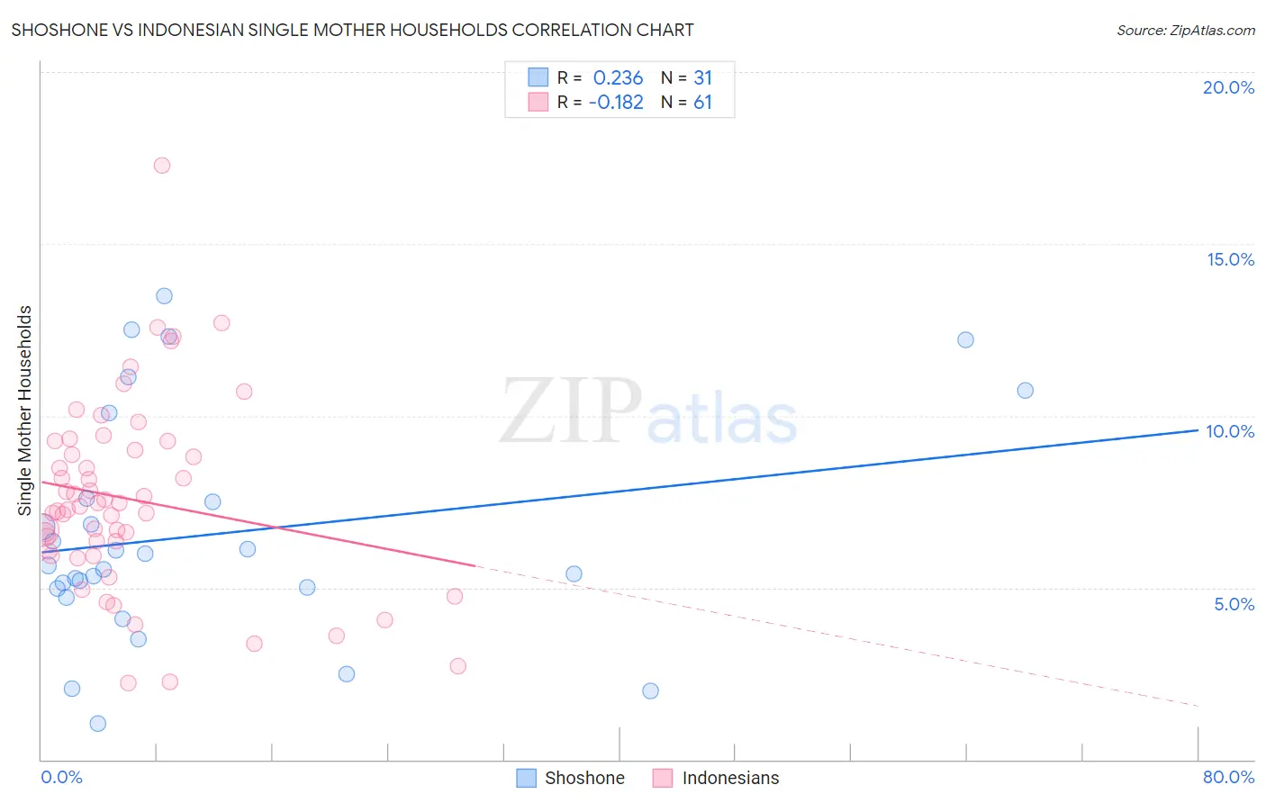 Shoshone vs Indonesian Single Mother Households