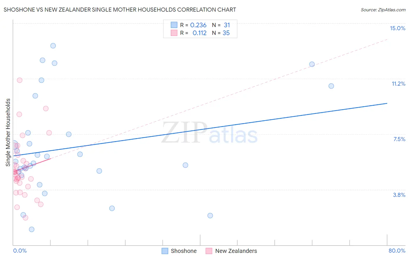 Shoshone vs New Zealander Single Mother Households