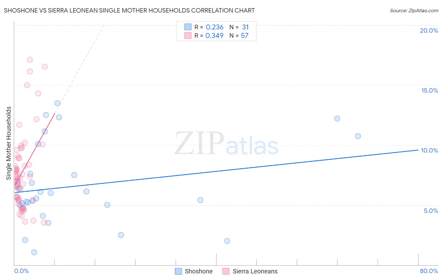 Shoshone vs Sierra Leonean Single Mother Households