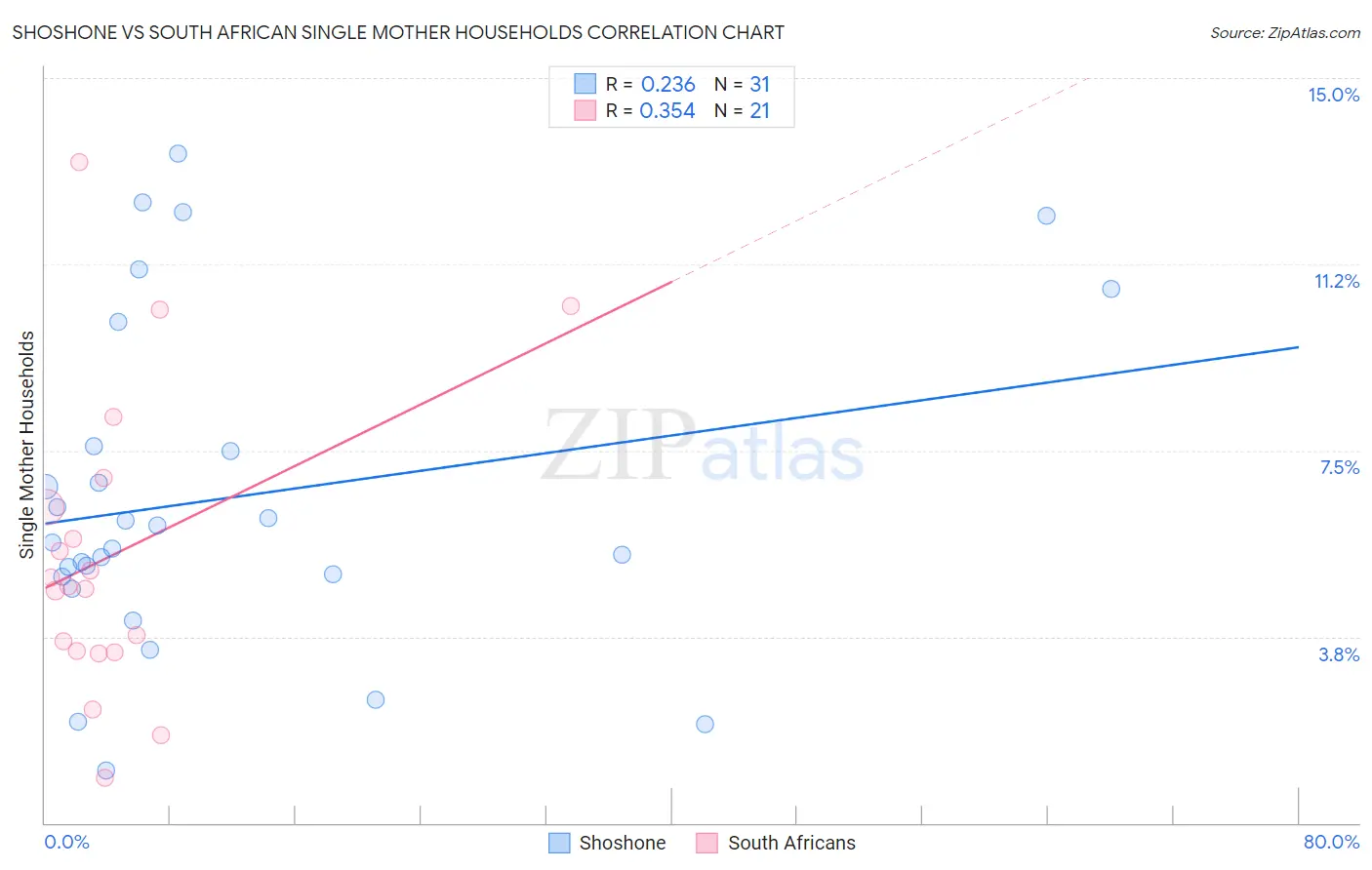 Shoshone vs South African Single Mother Households