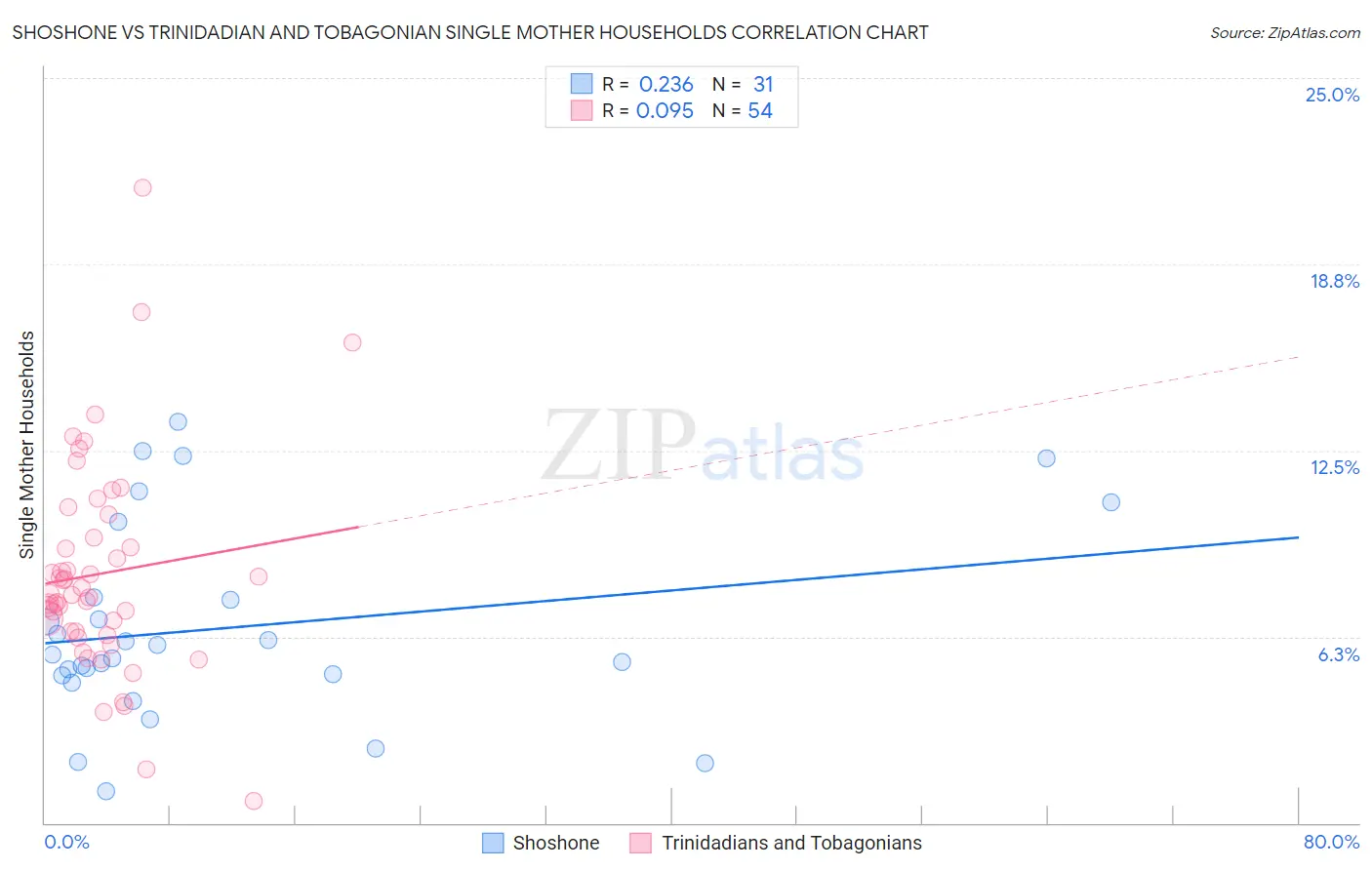 Shoshone vs Trinidadian and Tobagonian Single Mother Households