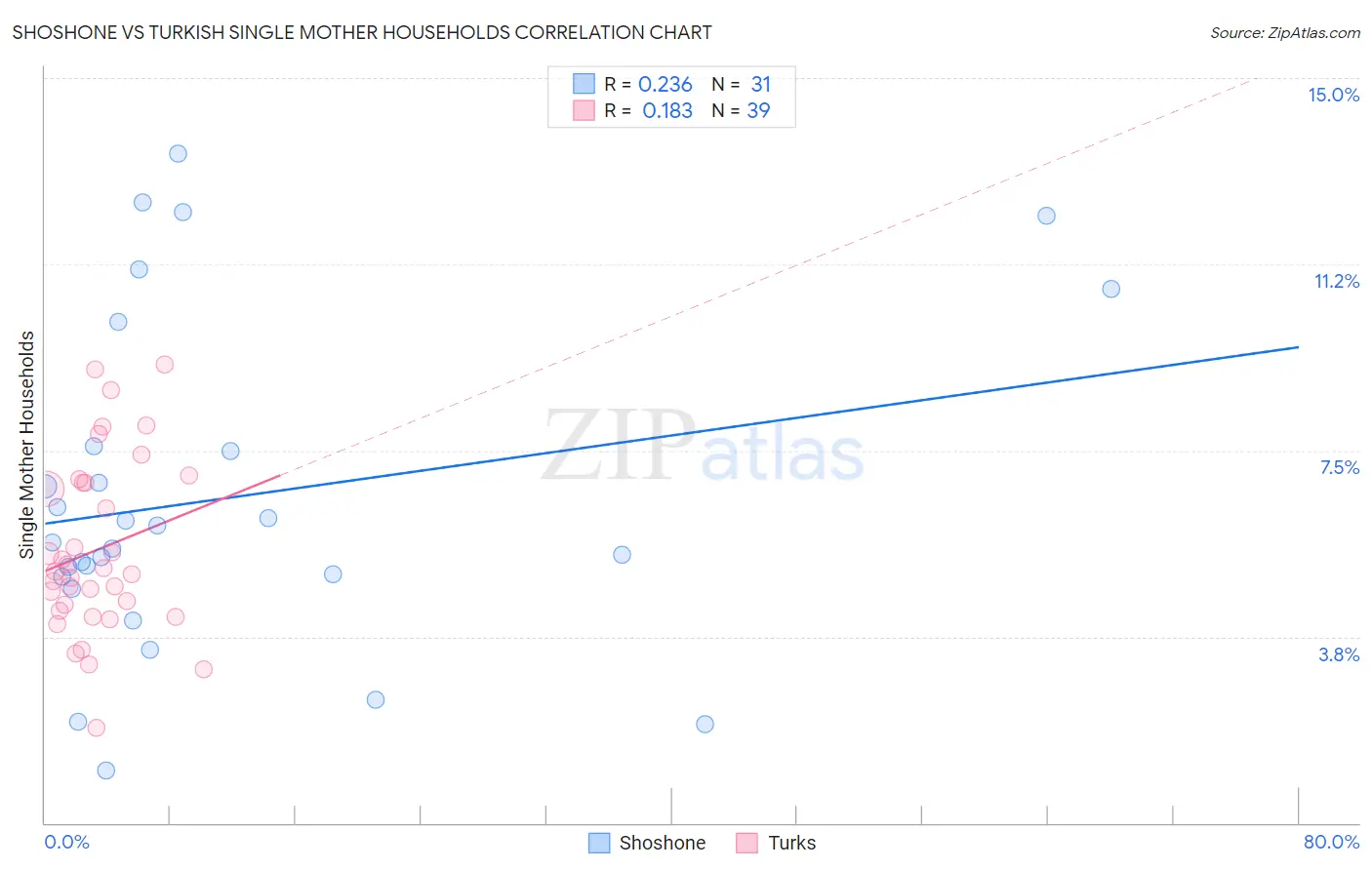 Shoshone vs Turkish Single Mother Households