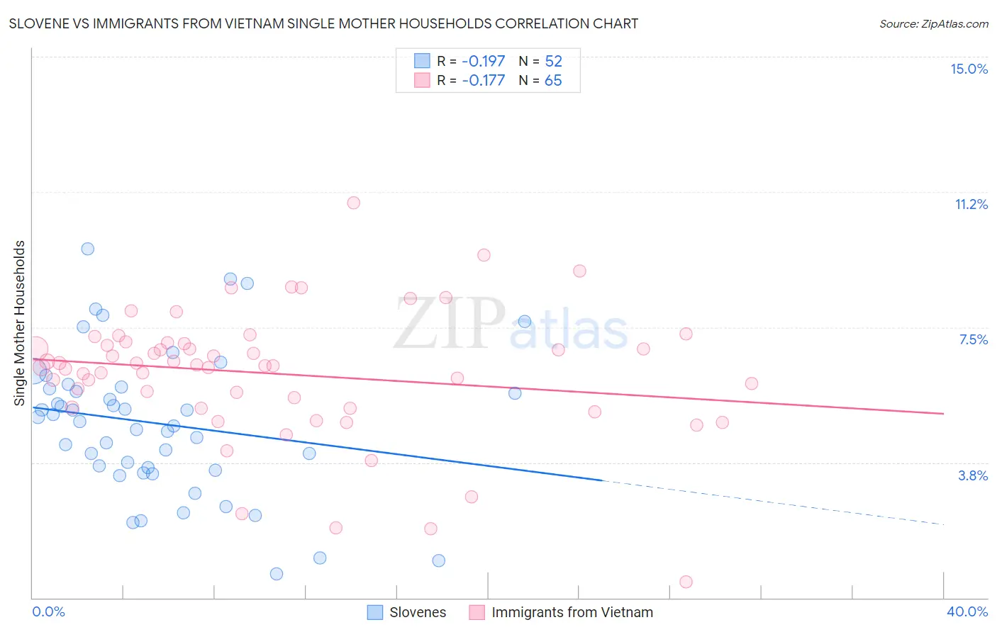 Slovene vs Immigrants from Vietnam Single Mother Households