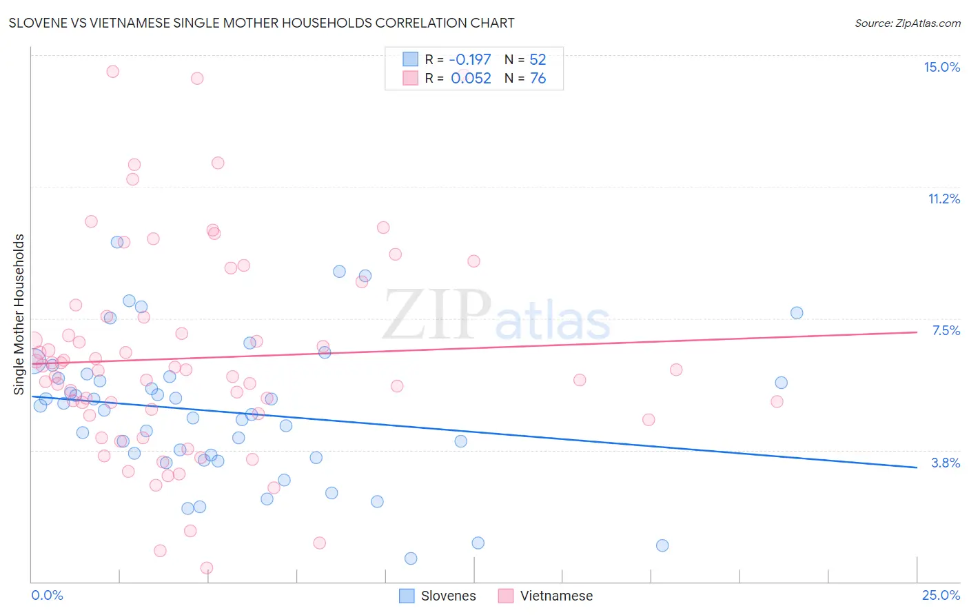 Slovene vs Vietnamese Single Mother Households