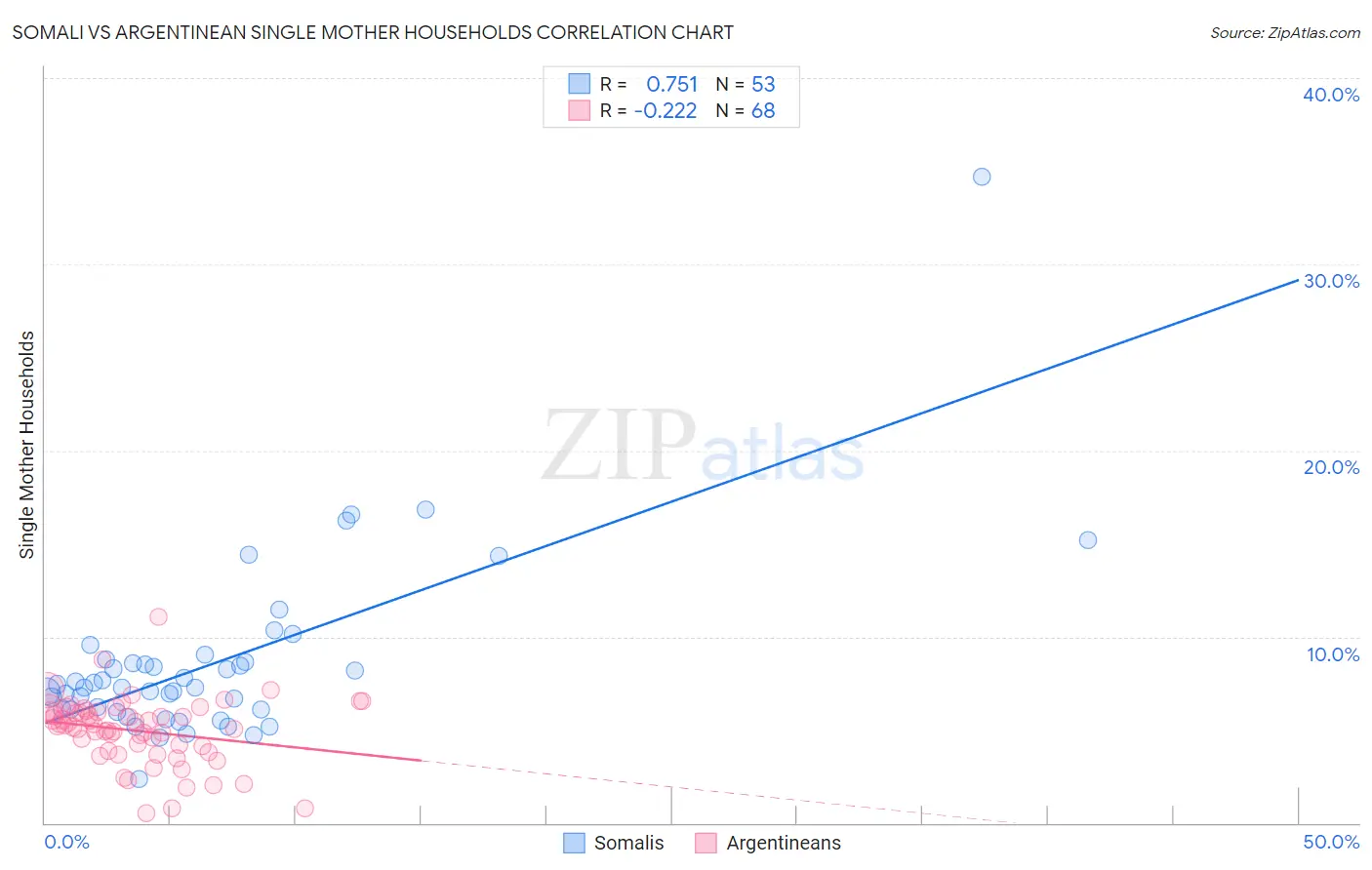 Somali vs Argentinean Single Mother Households