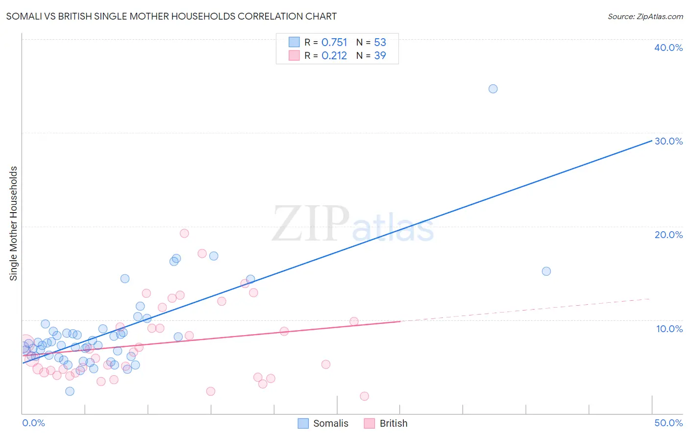 Somali vs British Single Mother Households