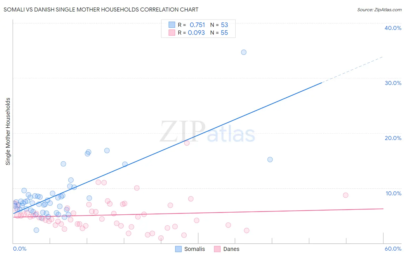 Somali vs Danish Single Mother Households