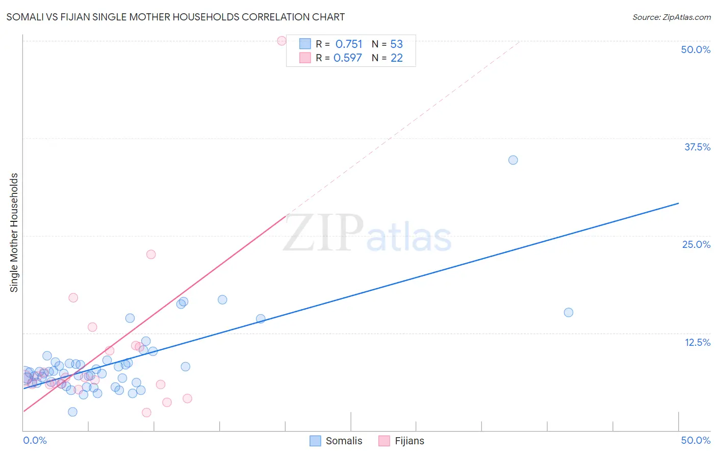 Somali vs Fijian Single Mother Households