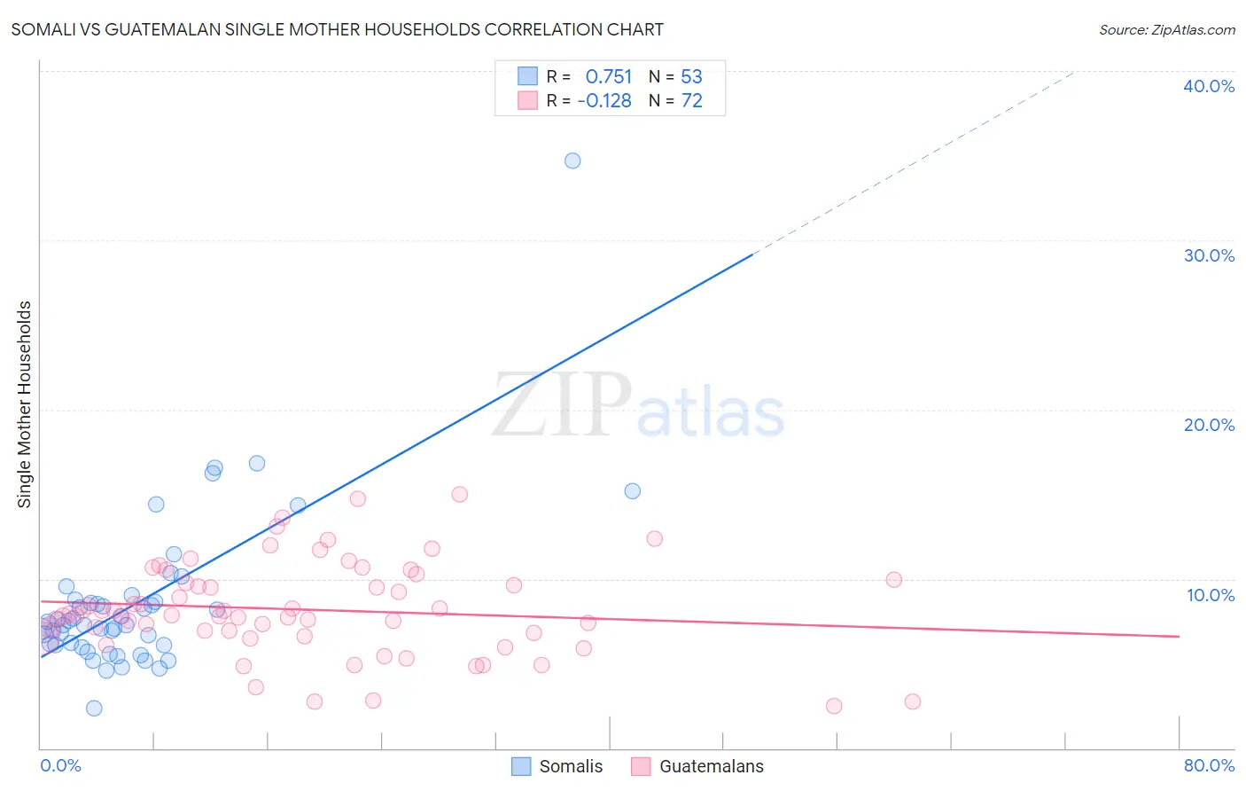 Somali vs Guatemalan Single Mother Households