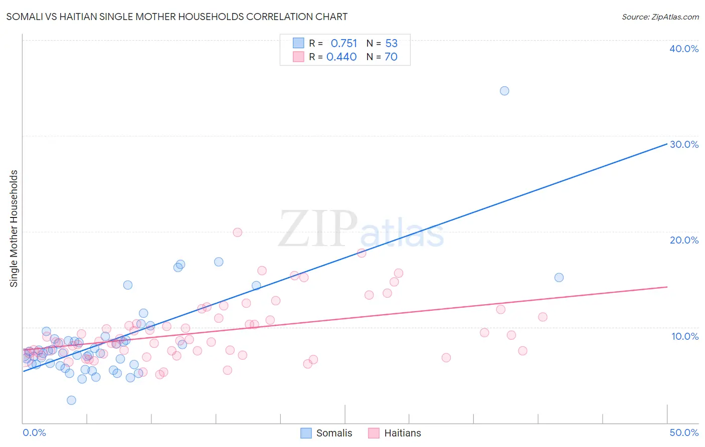 Somali vs Haitian Single Mother Households