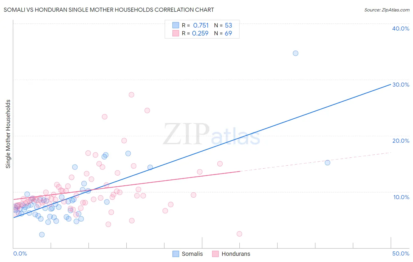 Somali vs Honduran Single Mother Households