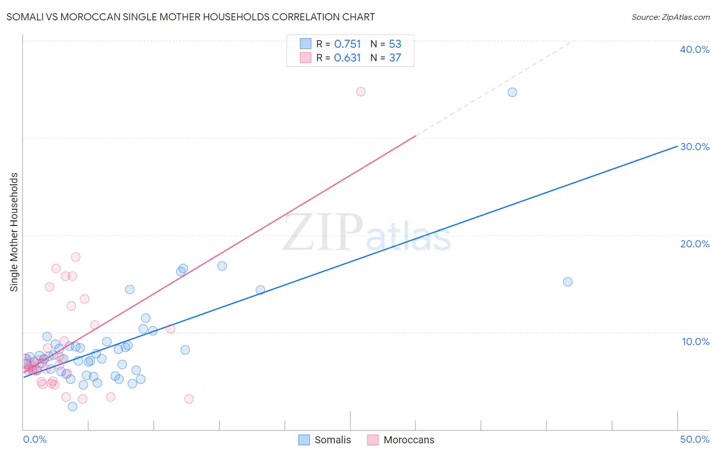 Somali vs Moroccan Single Mother Households