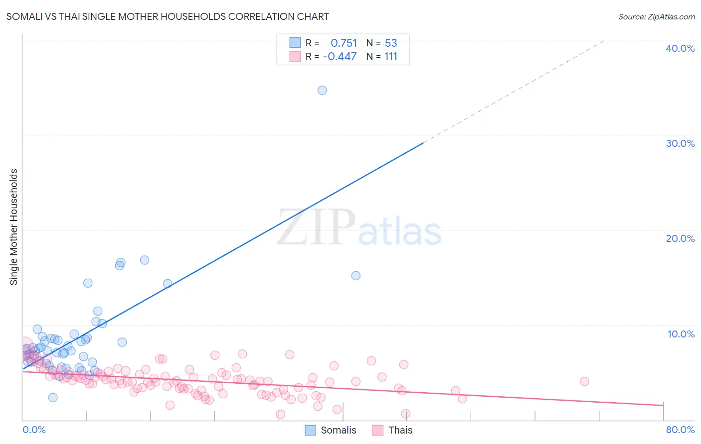 Somali vs Thai Single Mother Households