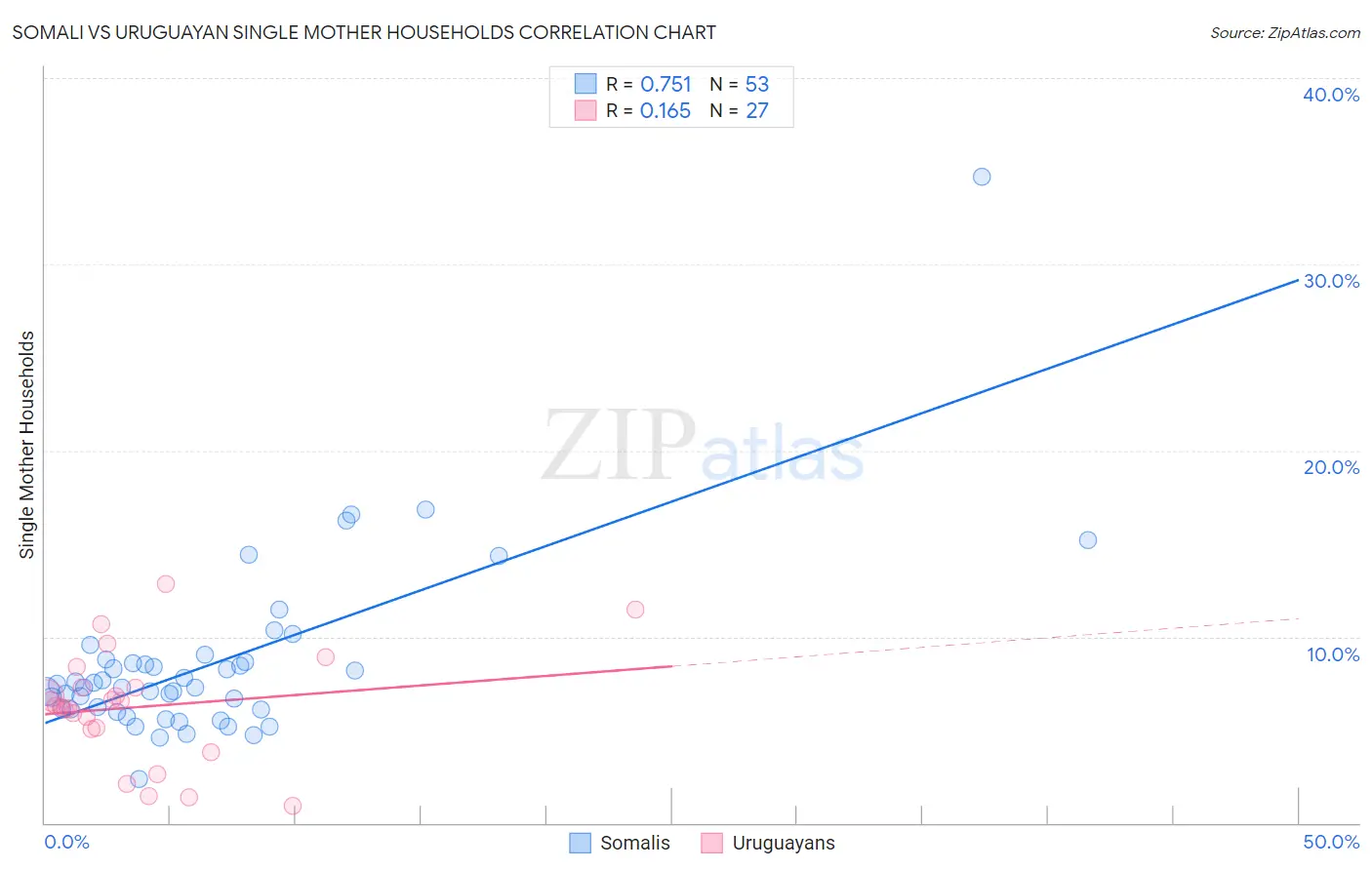 Somali vs Uruguayan Single Mother Households