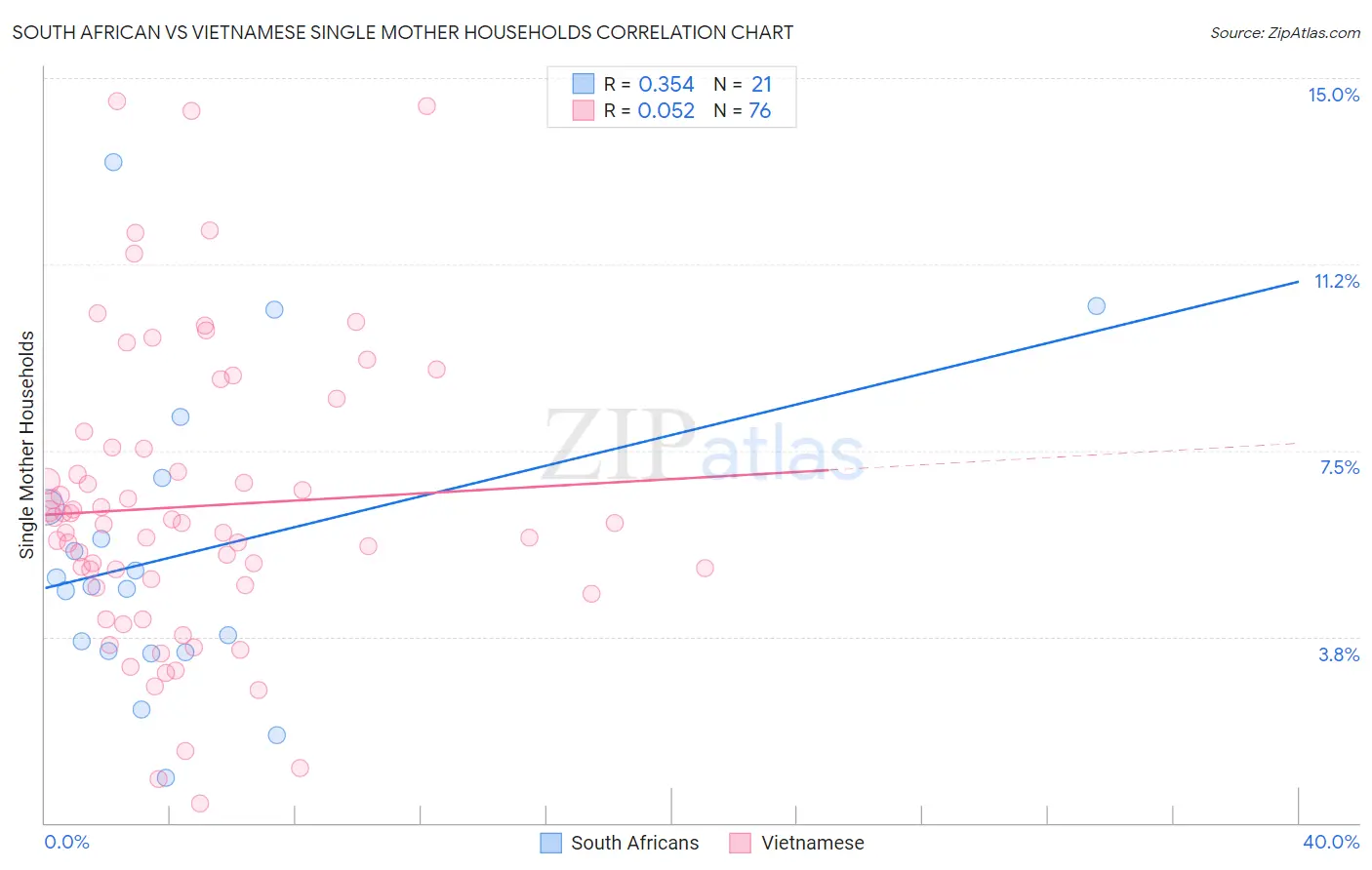 South African vs Vietnamese Single Mother Households