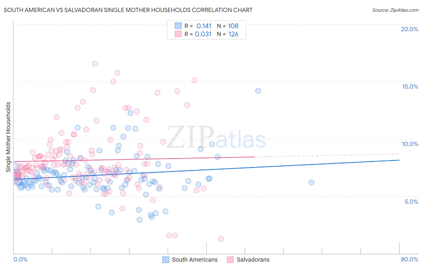 South American vs Salvadoran Single Mother Households