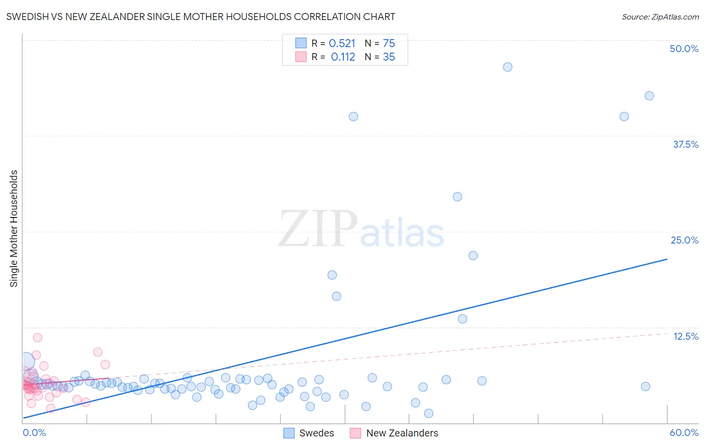 Swedish vs New Zealander Single Mother Households