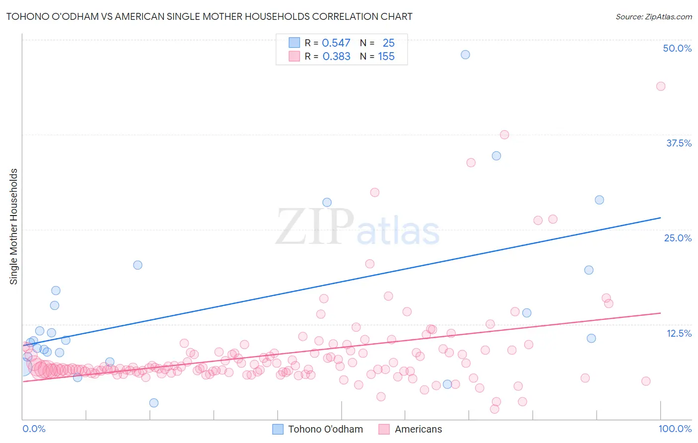 Tohono O'odham vs American Single Mother Households