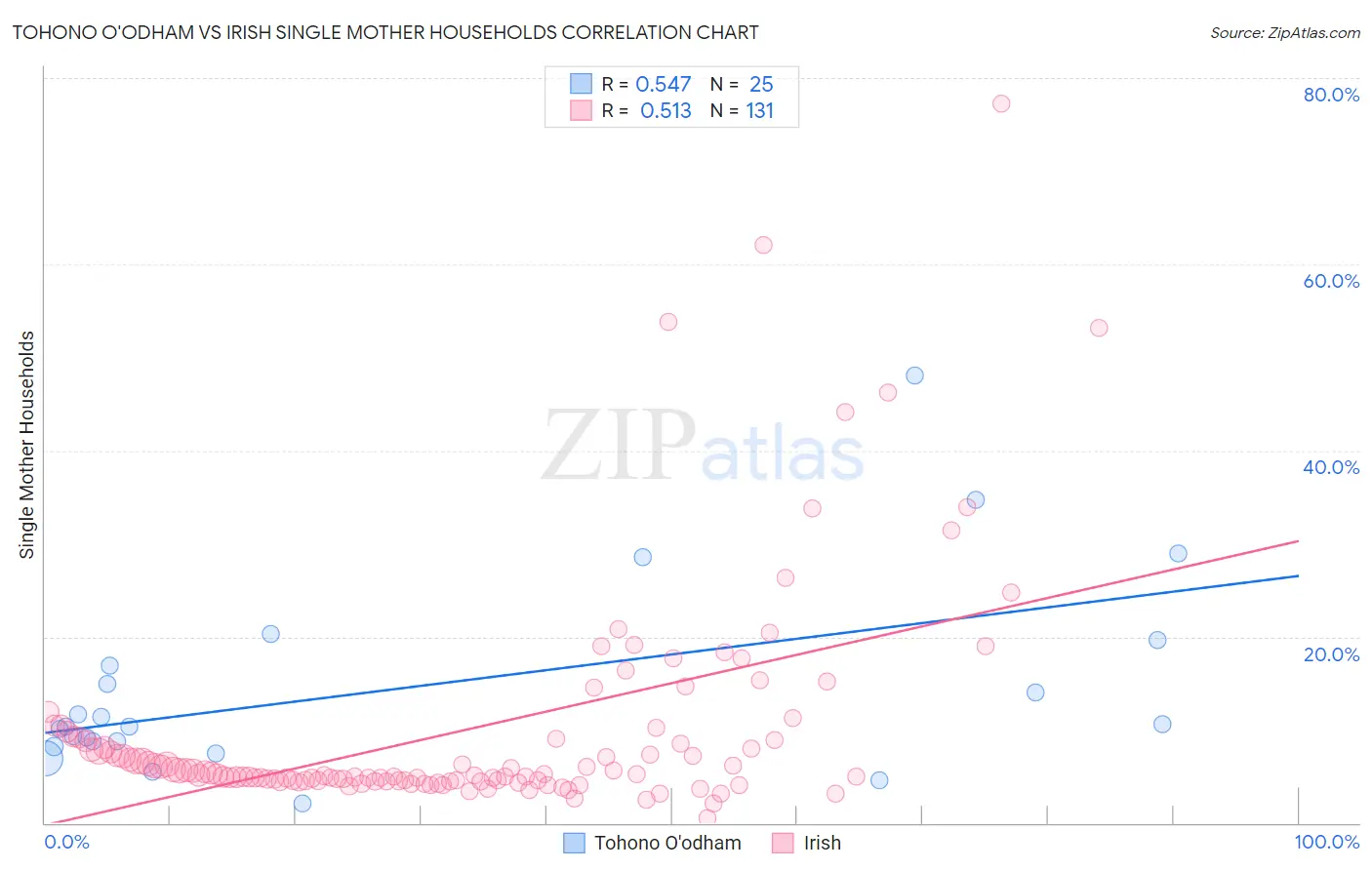 Tohono O'odham vs Irish Single Mother Households