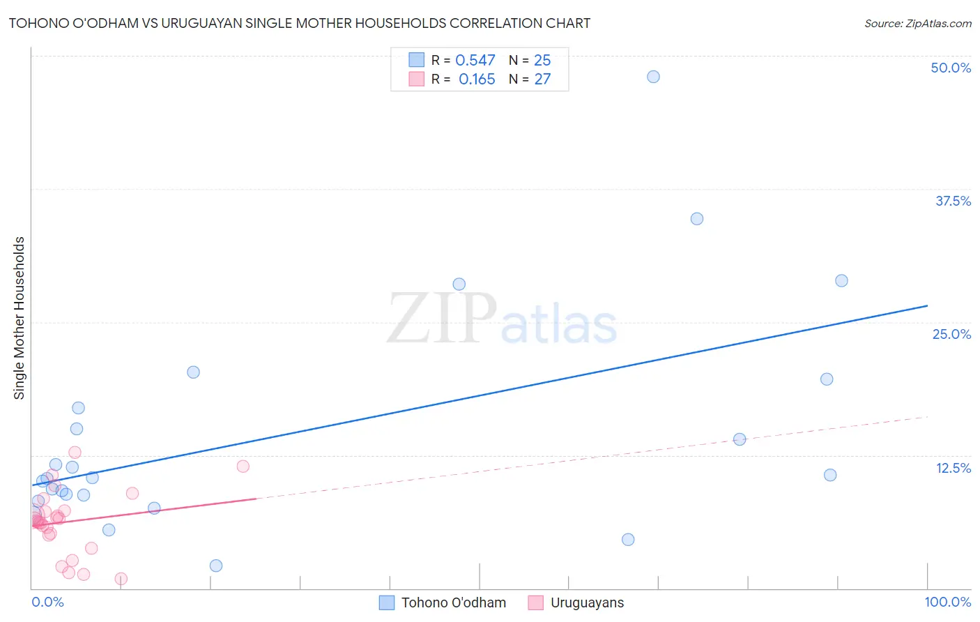 Tohono O'odham vs Uruguayan Single Mother Households