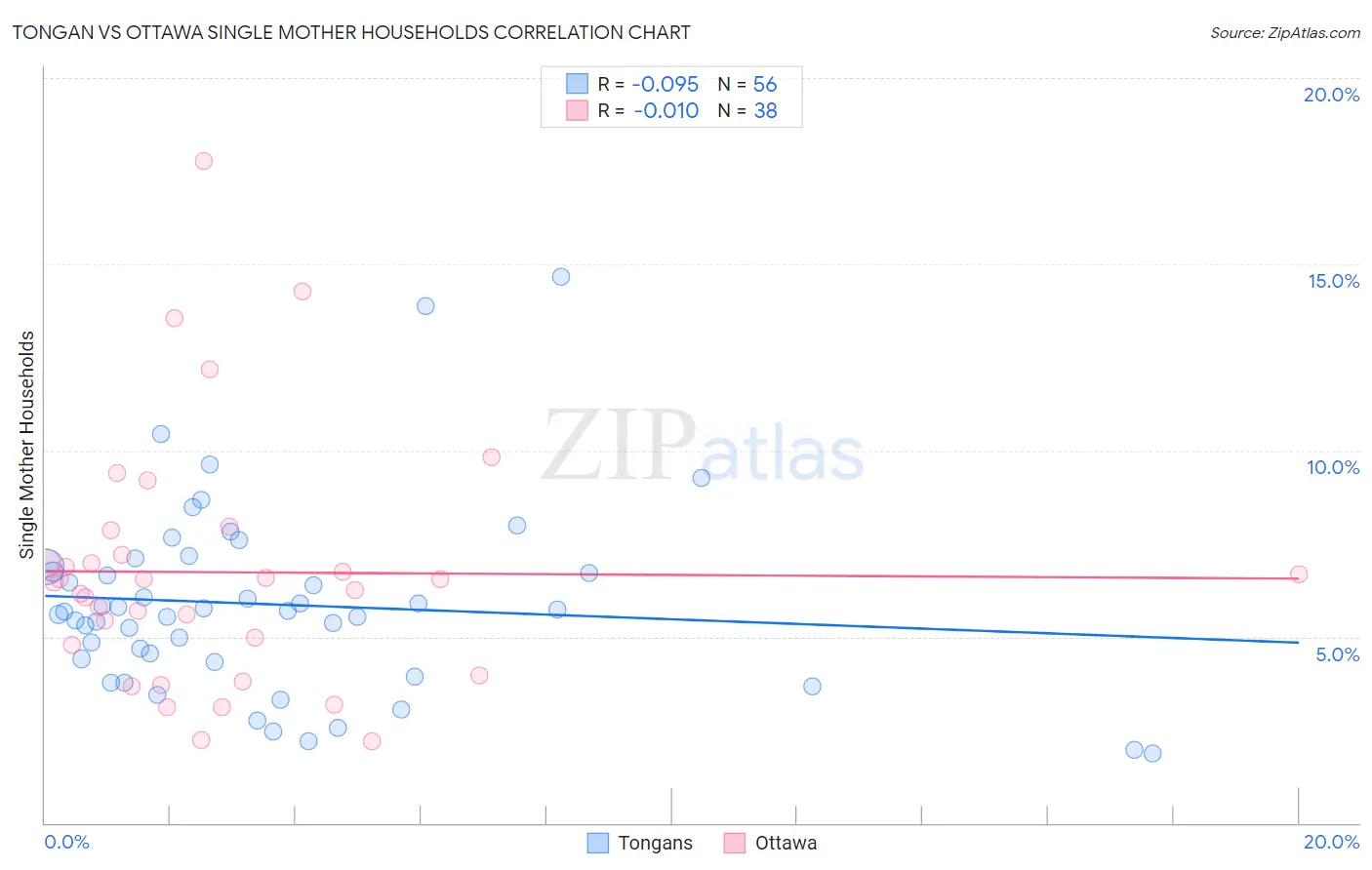 Tongan vs Ottawa Single Mother Households