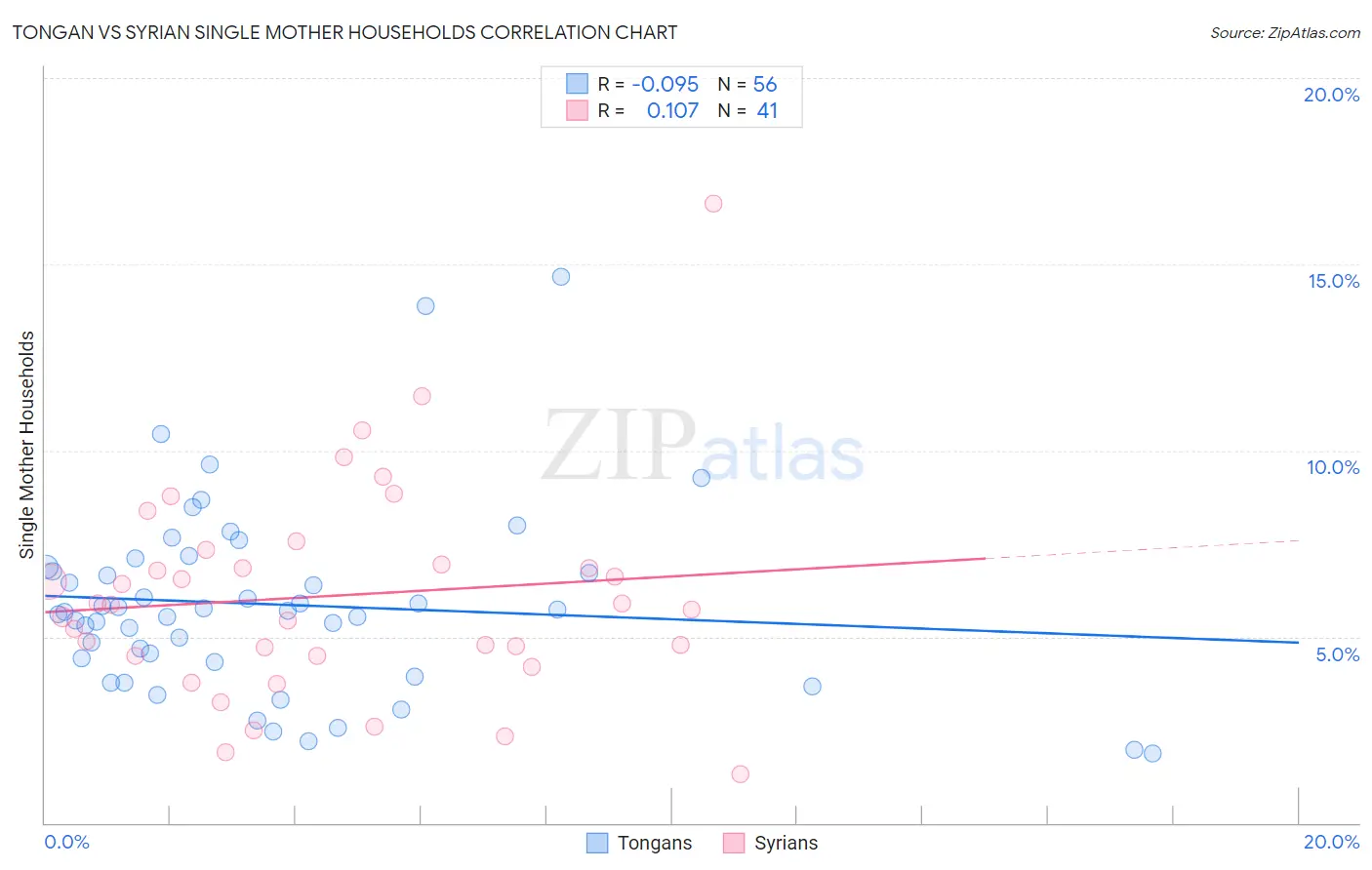Tongan vs Syrian Single Mother Households